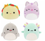 Squishmallows Micromallows 4-Pack Axolotl, Kočka, Taco, Žralok 6 cm
