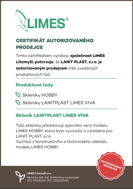 Skleník ze skla LIMES Viva V7/4,5, š. 2,47 m × d. 4,48 m, tl. skla 3 mm