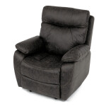 Polohovací křeslo, elektrické zabudované ovládání, hnědá, látka vintage, TV-4094 COF3