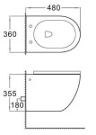 PRIM - předstěnový instalační systém s bílým tlačítkem 20/0042 + WC MEXEN LENA ČERNÁ Rimless + SEDÁTKO PRIM_20/0026 42 ME01