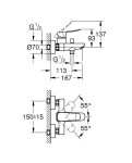 GROHE - Dice Vanová baterie, matná černá 1018722430