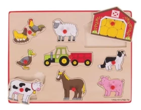 Bigjigs Toys Vkládací puzzle Farmářský statek