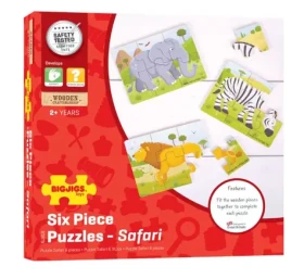 Bigjigs Toys Puzzle 3v1 safari zvířátka