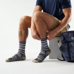 Unisex merino turistické ponožky SMARTWOOL Hike Light Cushion Panorama Crew Socks, Nightfall Blue velikost: 46-49 (XL)