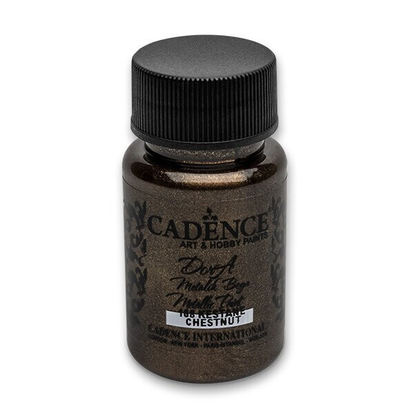 Metalická akrylová barva Cadence Dora Metalic - kaštanová / 50 ml