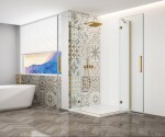 GELCO - TRINITY GOLD čtvercový kout 1100x1100 rohový vstup, čiré sklo, GT2211-11C-G GT2211-11C-G