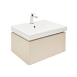 Koupelnová skříňka s umyvadlem SAT Feel 60x30x46 cm pískově béžová mat SATFEEL60BEU1B SATFEEL60BEU1B