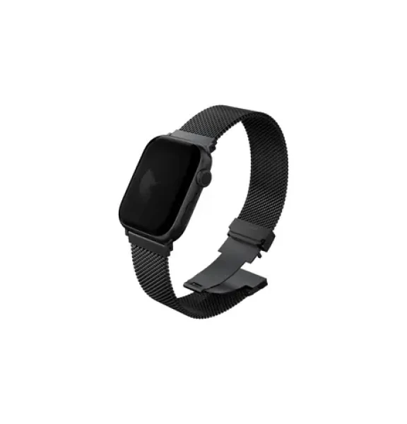 UNIQ DANTE PRO řemínek pro Apple Watch 42 41 40 mm - GRAPHITE BLACK (černá) (8886463692219)