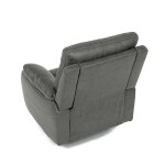 TV a relaxační křeslo s manuálním ovládáním, potah šedá látka v dekoru vintage
