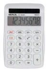 Maul ECO MJ 455 bílá / Stolní kalkulačka / osmimístná / solární napájení (7263102)