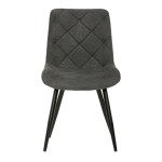 Židle jídelní, šedá látka, nohy černá kov