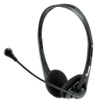 Equip Headset s mikrofonem černý / Headset / Jack 3,5mm / Náhlavní / 1,8m kabel (245304)