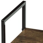 Regál, 5 polic, dekor staré dřevo, MDF, černý lak