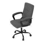 Kancelářské křeslo, šedá látka, kovový kříž