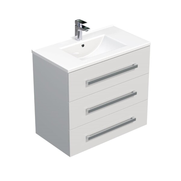 Koupelnová skříňka s umyvadlem SAT Cube Way 80x76,5x46 cm bílá lesk CUBE46803BIMOD CUBE46803BIMOD