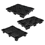 Plastové palety 800 x 600 x 130 mm, zatížení 800kg, hmotnost 2,8kg | RAJA