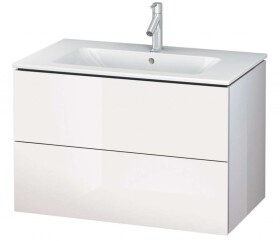 DURAVIT - L-Cube Umyvadlová skříňka 55x82x48 cm, 2 zásuvky, lesklá bílá LC624102222