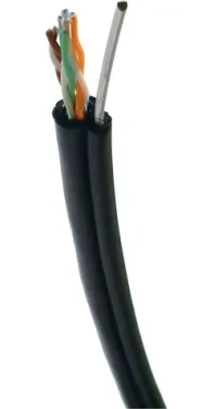 DATACOM UTP Cat5e 50m černá / Síťový kabel / venkovní samonosný / bez konektorů / 24 AWG plná měď (13882)