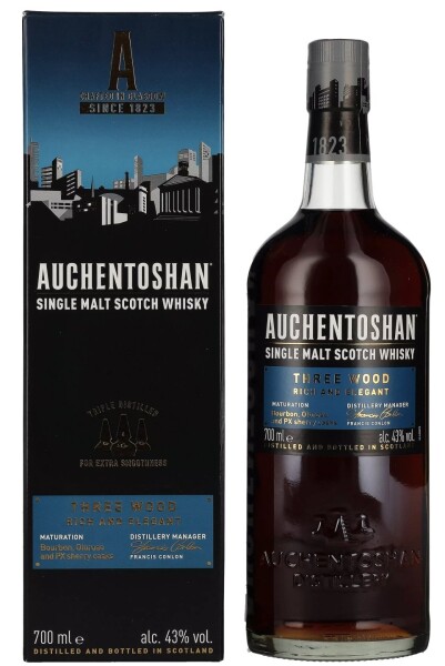 Auchentoshan Three Wood Whisky 43% 0,7 l (tuba)