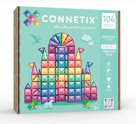 Connetix Connetix Tiles - Magnetická Stavebnice Pastelová 104 ks