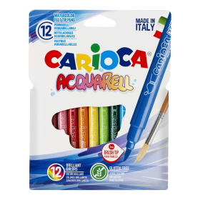 Carioca Brush Tip akvarelové fixy sada 12 ks
