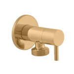 RAV Slezák - Ventil rohový pračkový 1/2"x 3/4", Zlatá - kartáčovaná RV0234ZK RV0234ZK