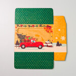 Cake star Vánoční krabice "auto" 21x15x7cm