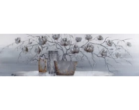 Ručně malovaný obraz Dekorativní zátiší 120x40 cm, olejomalba