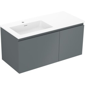 MEXEN/S - Orio koupelnová skříňka 100 cm s umyvadlem Otis levá, 1S, 1D, grafit mat/bílá mat 91A13-10047-3-BBFF66-W18L01