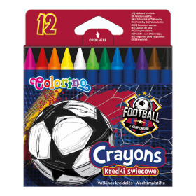 Colorino Colorino, R21740PTR, Football, sada olejových pastelů/voskovek, 12 ks