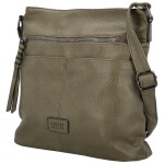 Trendy dámská koženková crossbody kabelka Westa, tmavě zelená new