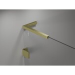 MEXEN/S - Lunar L vanová zástěna FIX 70 x 150, transparent, zlatá kartáčovaná 897L-070-000-55-00