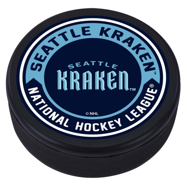 Mustang Puk Seattle Kraken NHL Textured Wordmark Puck