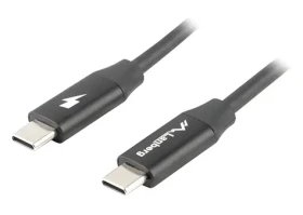 Lanberg Kabel USB-C na USB-C černá / Datový a nabíjecí kabel / USB 2.0 / 1,8 m / QC 4.0 (CA-CMCM-40CU-0018-BK)