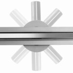 REA - Lineární odtokový žlab + sifon + nožičky + rošt Neo 500 Slim Pro REA-G8749