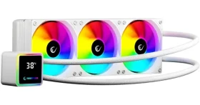 Rampage Infinite V360 bílá / AIO vodní chladič CPU / 360 mm / ARGB / Ukazatel teploty (INFINITEV360-WHITE)
