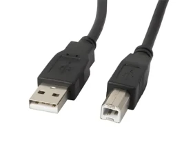 Lanberg černá / Kabel USB / USB 2.0 / typ A (M) - typ B (M) / 0,5 m (CA-USBA-11CC-0005-BK)