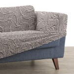 Bielastické potahy BRILLANTE hnědé křeslo ušák (š. 60 - 110 cm)