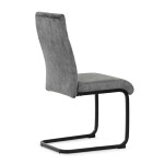 Židle jídelní, šedý samet, černá pohupová podnož
