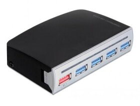 Delock 4 portový USB 3.0 Hub - 1 port USB napájení interní nebo externí (61898)