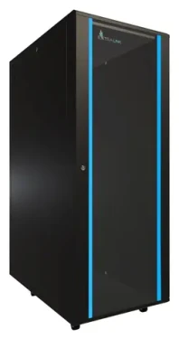 Extralink 37U 19" černá / Stojanový rozvaděč / 600×1000 mm / Skleněné dveře / Nosnost 1200 kg (EX.11403)