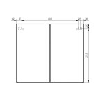 Mereo Aira, Ponte koupelnová galerka 80 cm, zrcadlová skříňka, dub Kronberg CN717GD