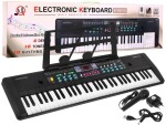 Mamido Dětský keyboard s mikrofonem černý