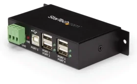 StarTech Rugged / USB hub / 4 porty / USB 2.0 Type-B / černá / 7-24 V (ST4200USBM)