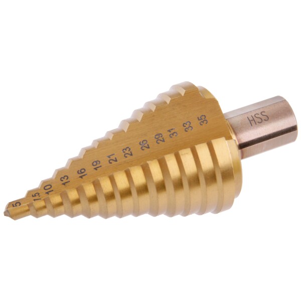 FESTA 20491 Vrták stupňovitý, 5-35mm, 13 stupňů, HSS-TiN