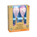 Orange Tree Toys Dřevěné rumba koule - Myš a kočka ( 2ks)