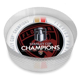 Fanatics Skleněný puk Florida Panthers 2024 Stanley Cup Champions Authentic Crystal Puck