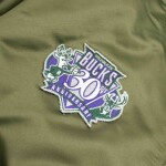 Mitchell & Ness Pánská bunda Milwaukee Bucks NBA Olive Heavyweight Satin Velikost: M