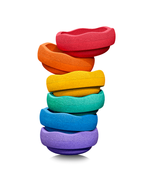 Balanční kameny Stapelstein Rainbow Classic, 6 ks