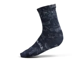 Endura Grid Floral LTD Print ponožky černá